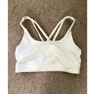 White lulu sports bra